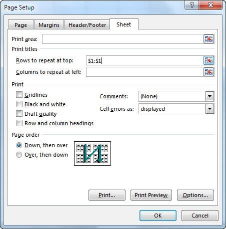 วิธีสั่งพิมพ์หัวตารางอัตโนมัติให้ติดทุกหน้า Excel