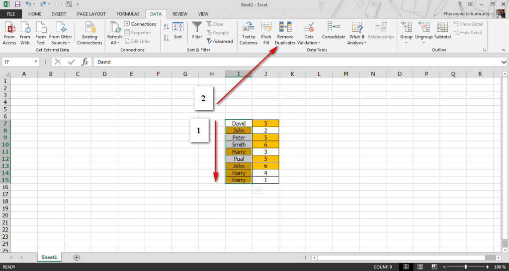 วิธีลบข้อมูลซ้ำอย่างรวดเร็วภายใน Excel