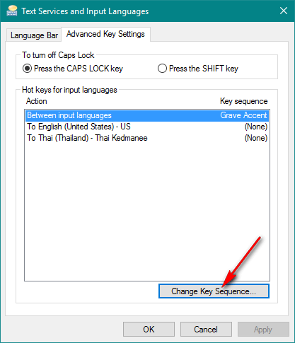 วิธีตั้งค่าปุ่มเปลี่ยนภาษาใน Windows 10
